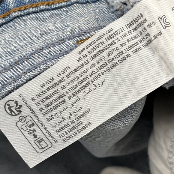 Abercrombie & Fitch Jean Short Womens Plus 37/24 Mom Short High Rise Curve Love - Picture 9 of 10